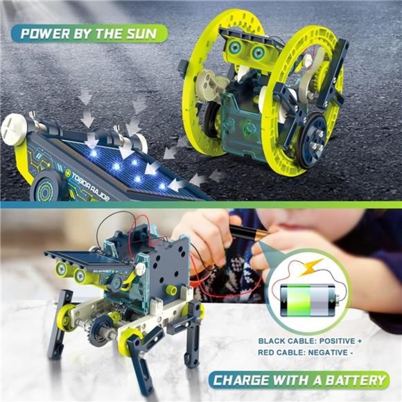 12-in-1 STEM Solar Robot Kit - STEM Projects for Kids Ages 8-12, Learning Kits - Picture 4 of 6